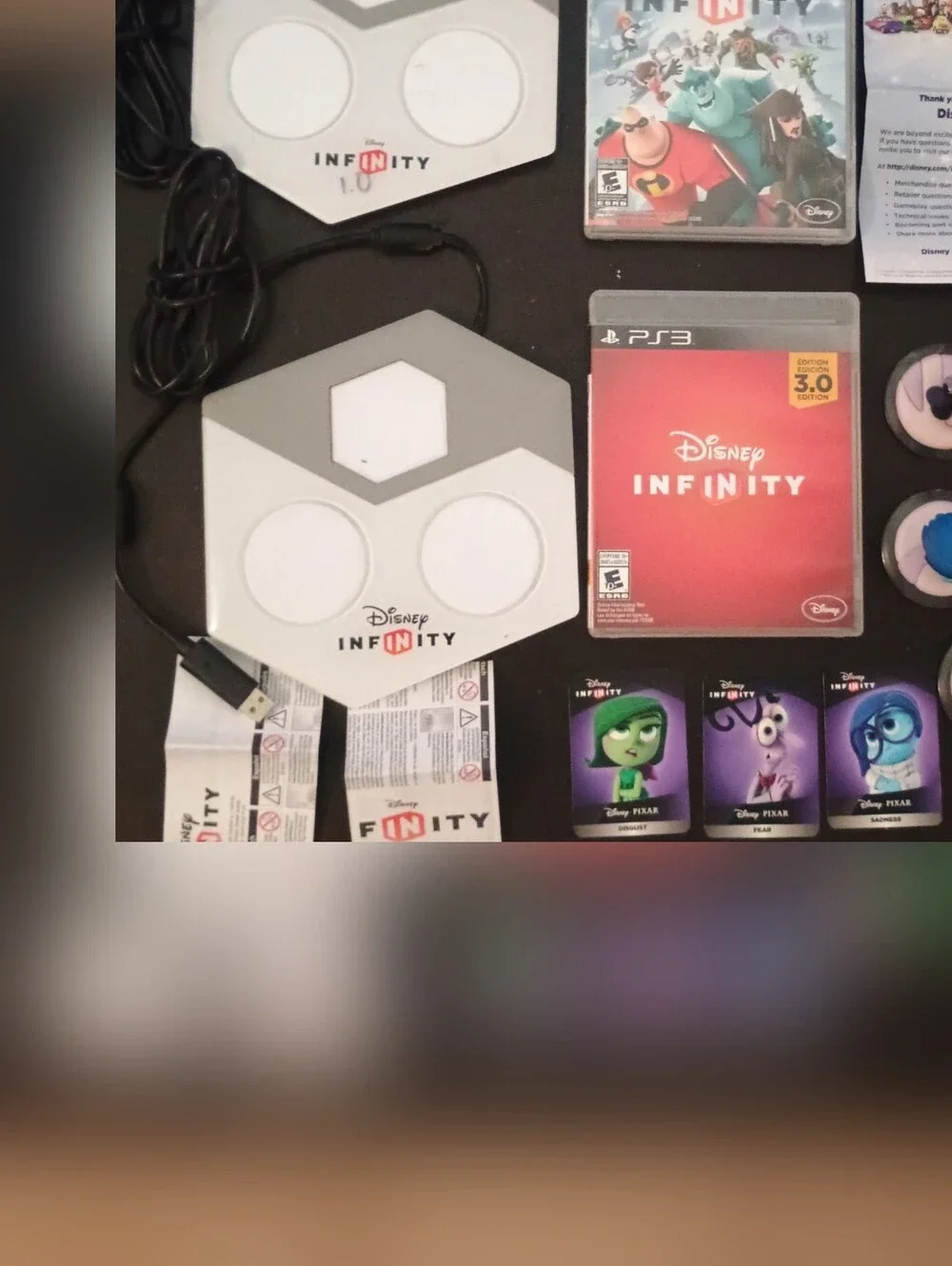 Disney Infinity Game Bundle with Figures and Power Discs - Black/White